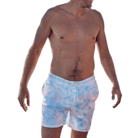 Summersalt The Men's Swim Short Limited Edtion Cotton Candy Sky Size Large Lined - Picture 4 of 7